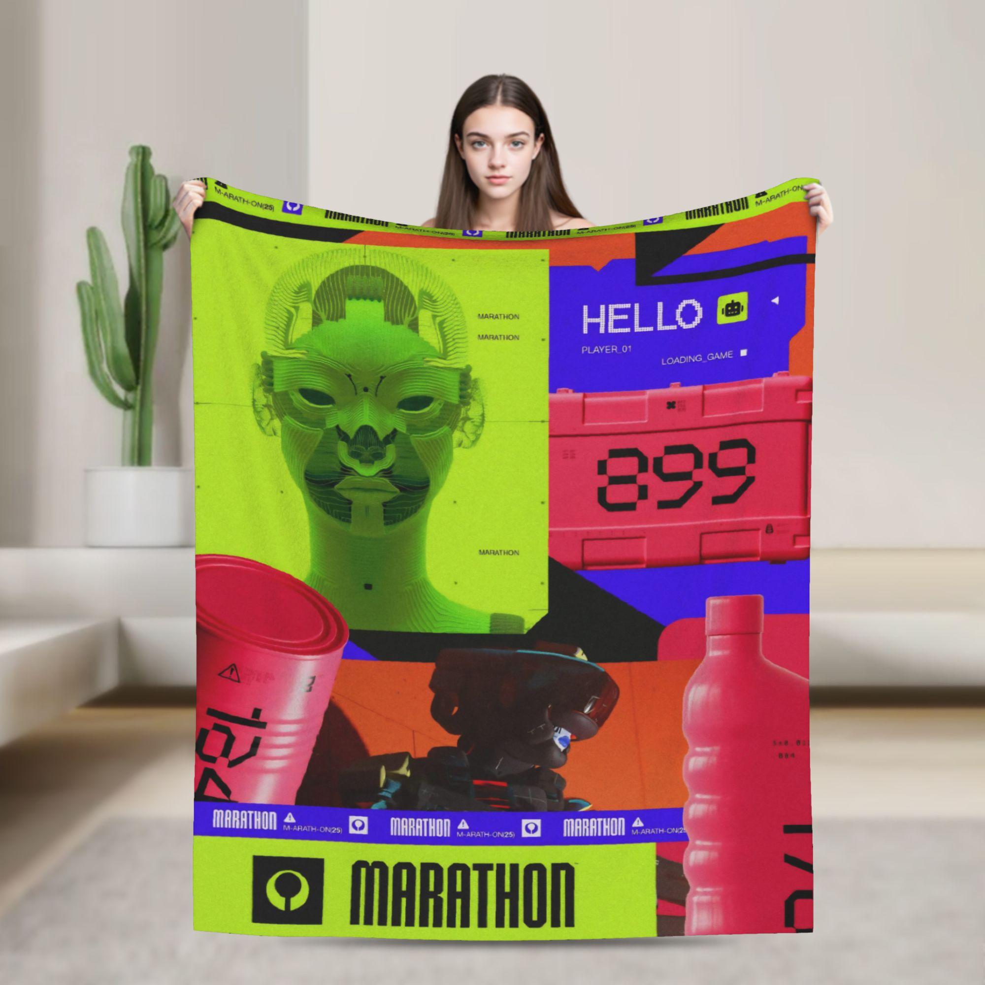 

Game Marathon Accessories Fashion Blanket Warm Cozy Fluffy Throw Fashion Blankets for Sofa es Multiple Sizes Bedding Throws 100x150cm