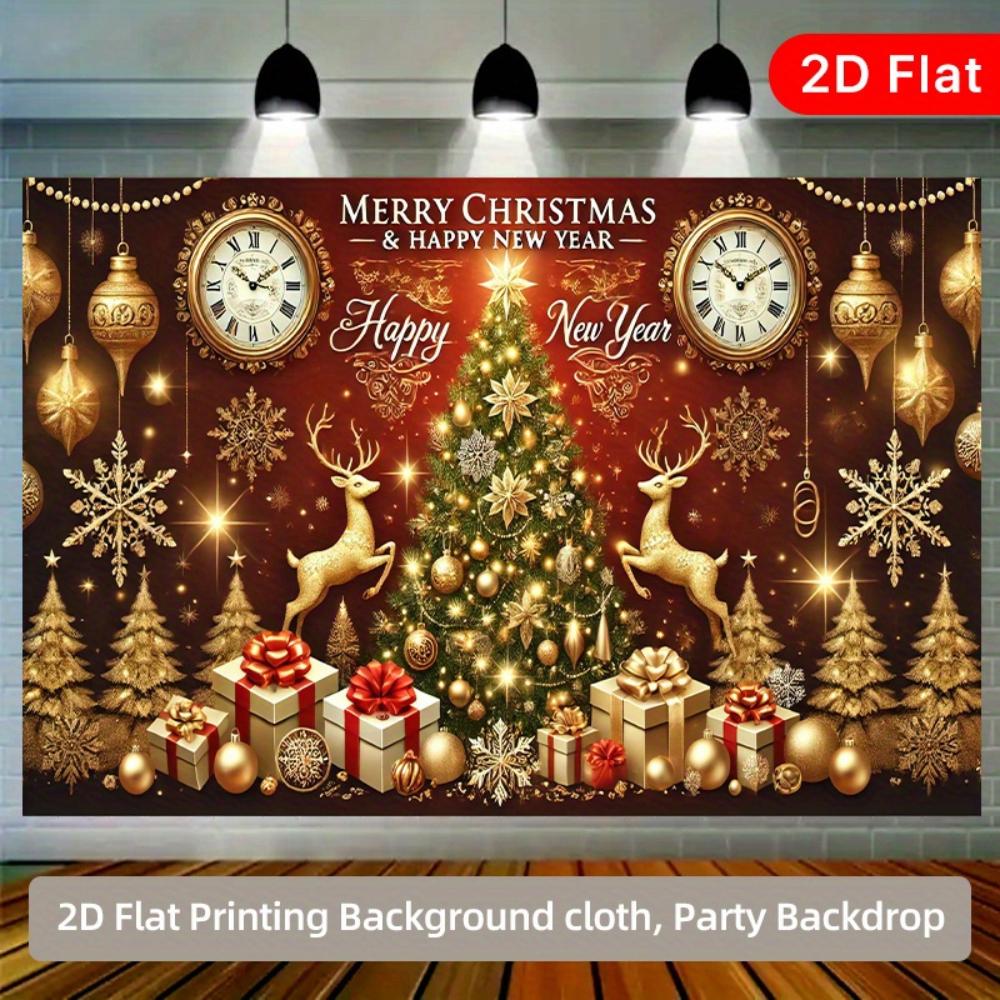 1pc Merry Christmas Background cloth a festive winter scene background cloth is suitable for Christmas party decoration 100x150cm