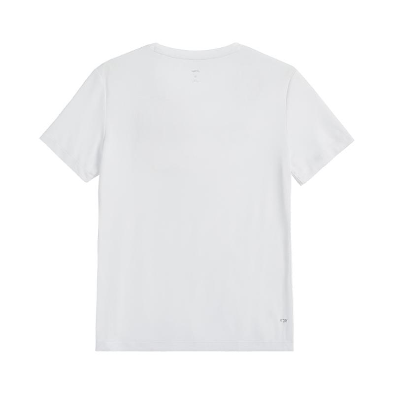 Li-Ning Fashionable Simple Versatile Solid Color Loose Casual Breathable Comfortable Sports Short Sleeve T-Shirt Unisex Tops Standard-White ATSV651-2