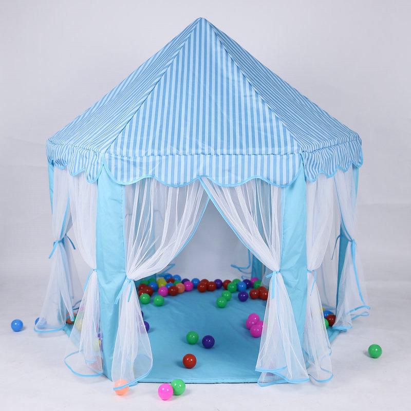 Hexagonal Princess Castle Play Tent for Girls - Indoor Role-Playing Toy Game, Small Size.