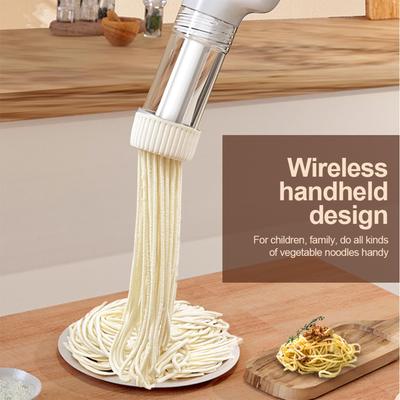 Automatic Pasta Maker Machine Handheld Electric Noodle Maker 6in 1 Cordless Portable Spaghetti Noodles Maker with Dough Cutter