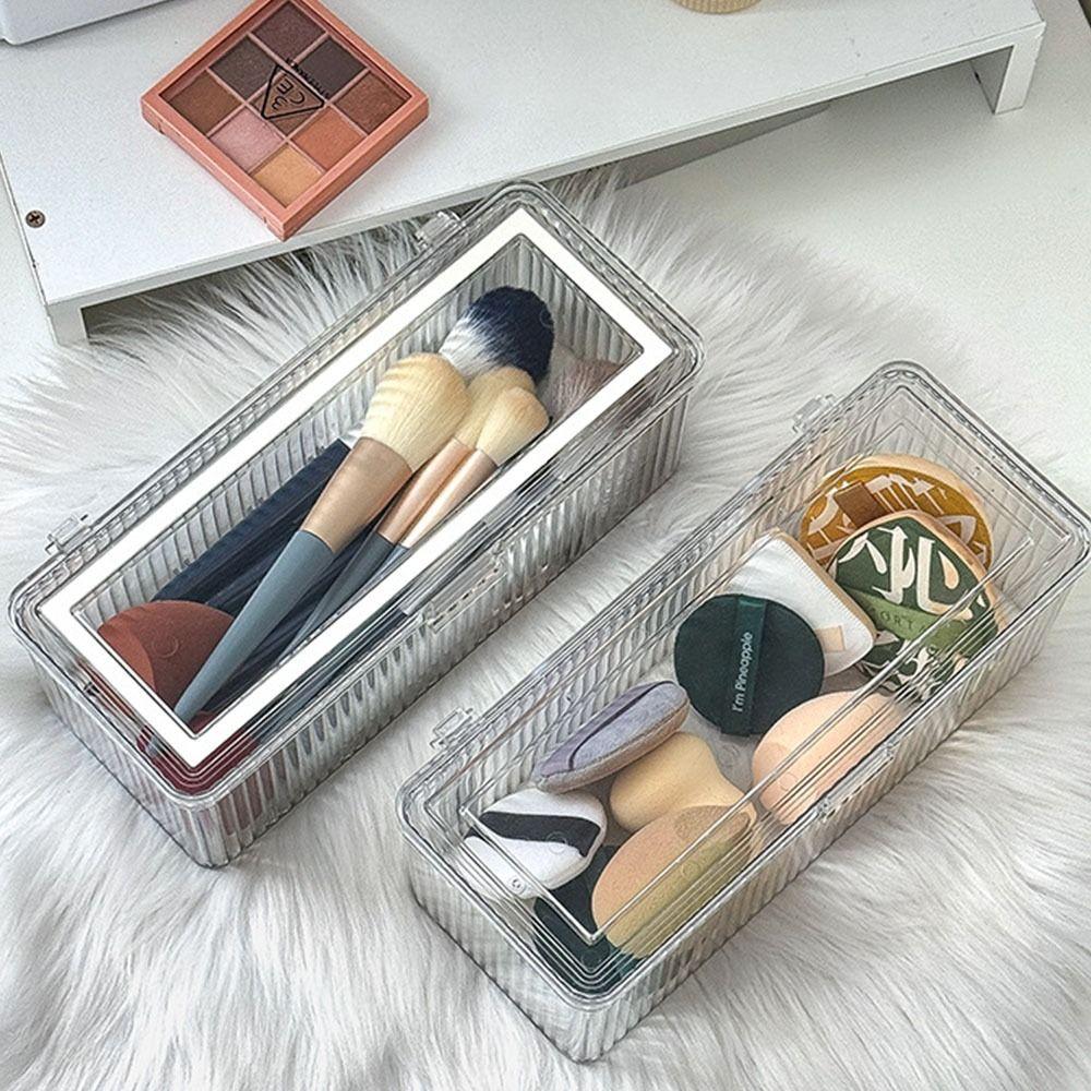 Desktop Storage Tool Desktop Dustproof Storage Box Eyebrow Pencil Brush Tube
