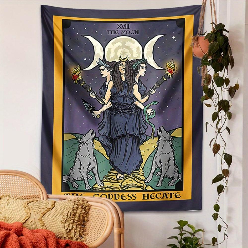 VIKAMA Moon Goddess Printed Tapestry Home Decor Suitable For Bedrooms Living Rooms Birthdays Parties Tarot Decor Tapestry