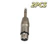 1/2Pcs 6.5Mm Stereo 1/4" Trs Male To Xlr 3Pin Female & Male Stereo Balanced Audio Connectors 1/4 Inch Trs To Xlr Adapter Set