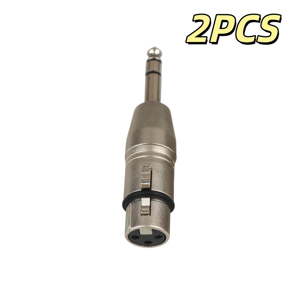 1/2Pcs 6.5Mm Stereo 1/4" Trs Male To Xlr 3Pin Female & Male Stereo Balanced Audio Connectors 1/4 Inch Trs To Xlr Adapter Set