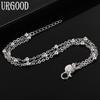 925 Sterling Silver Wedding Jewelry Beads Fashion Bracelet