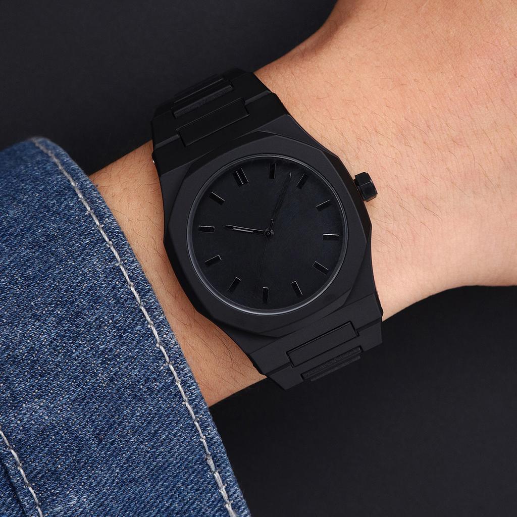 [ Klassische Uhr ] Herren Casual Sportuhr Schwarzes Zifferblatt Quarzuhr | Minimalistisches Uhrendesign | Langlebige Uhr für Herren Geschenk