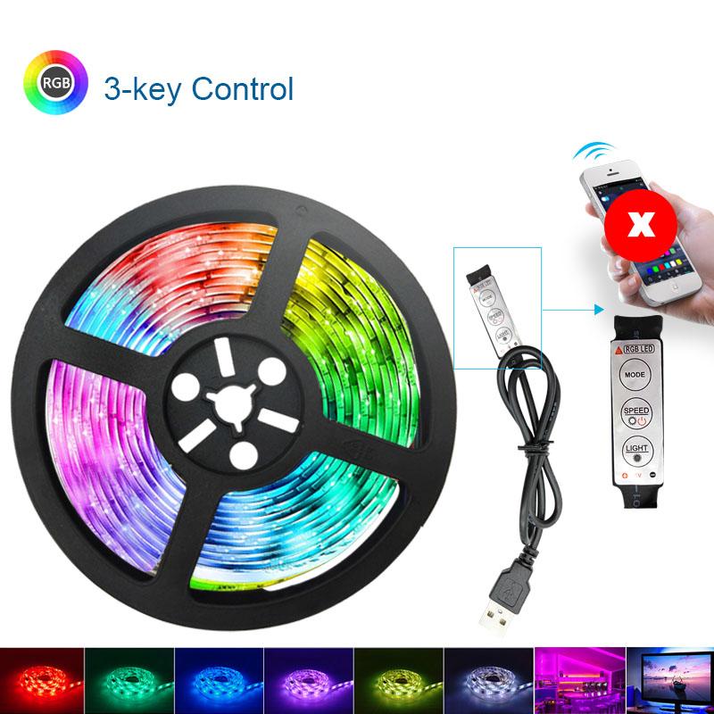 Smart WiFi Bluetooth APP Control RGB LED Strip Lights 1-20M Flexible TV Backlight for Room Party Decor