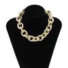 Vintage Thick Edge Cuban Gothic Necklace Women CCB Neck Collar Bone Gold Stubby Chain Necklaces Charm Party Jewelry