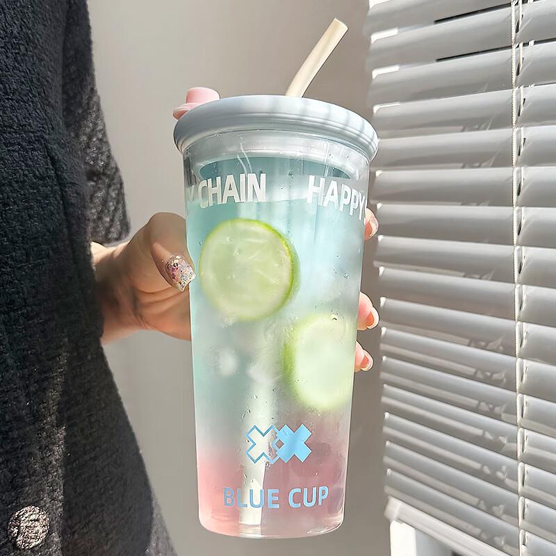

WenSu Tea & Juice Glass Straw Cup