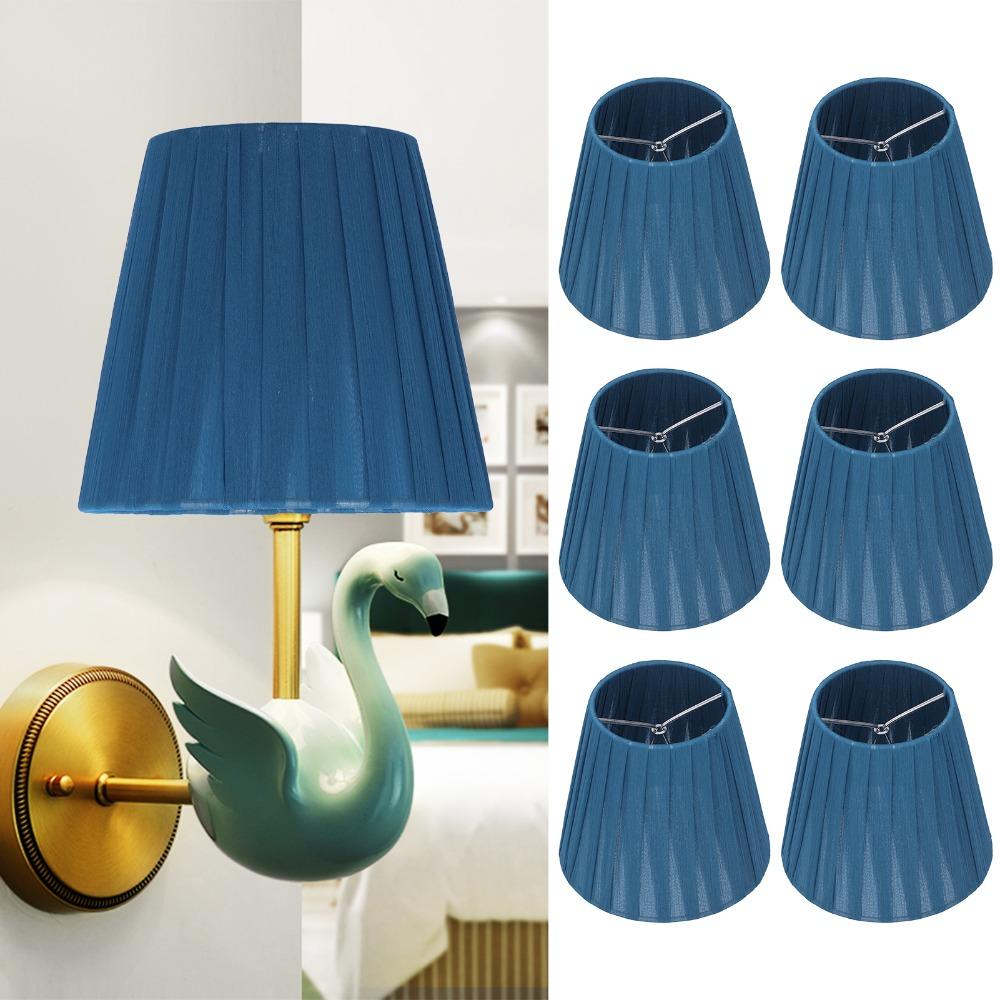 6PCS Fabric Modern Simple Lampshade Lightweight Wall Lamp Shade  Crystal Chandelier