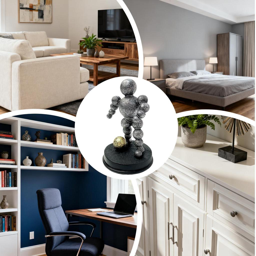 Sportsman Sculpture Resin Modern Abstract Artistic Athlete Statue Desktop Decoration For Nightstand Mantel Bookshelf Bedside