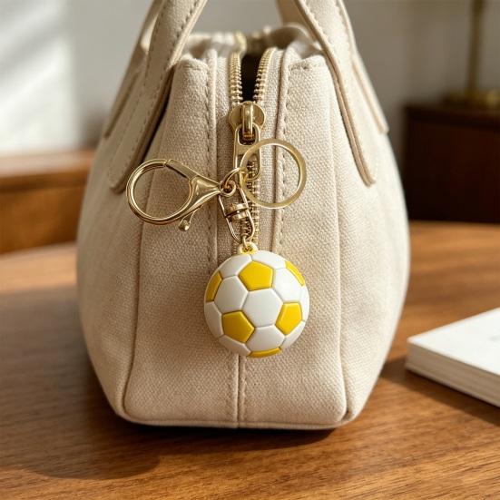 Keychain Pendant, Football Design Key Ring with Lobster Clasp, Thickened Metal Keychain for Backpack Bag Handbag