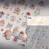 1piece 5Dcute tulip flower nail stickers high quality self-adhesive embossed nail art decals for girls decoration sticker