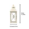 Vintage Metal Candle Holder Lantern Hanging Lantern White Lanterns with Glass for Living Room Garden Patio Parties Home Decor