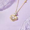 Heart Shaped Secret Language Planet Necklace for Women, Fashionable and High End, Enamel Craftsmanship Design, Versatile Clavicle Chain