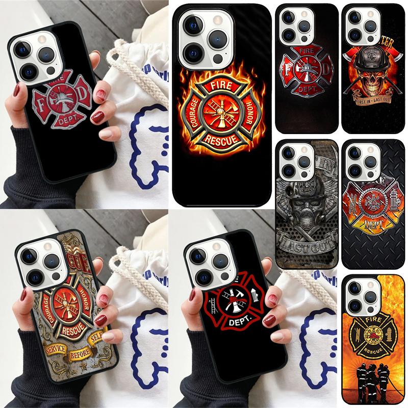 Fire Rescue Department Phone Case for iPhone 17 Air 16 15 14 12 13 PLUS 11 PRO MAX Cover Fundas Shell