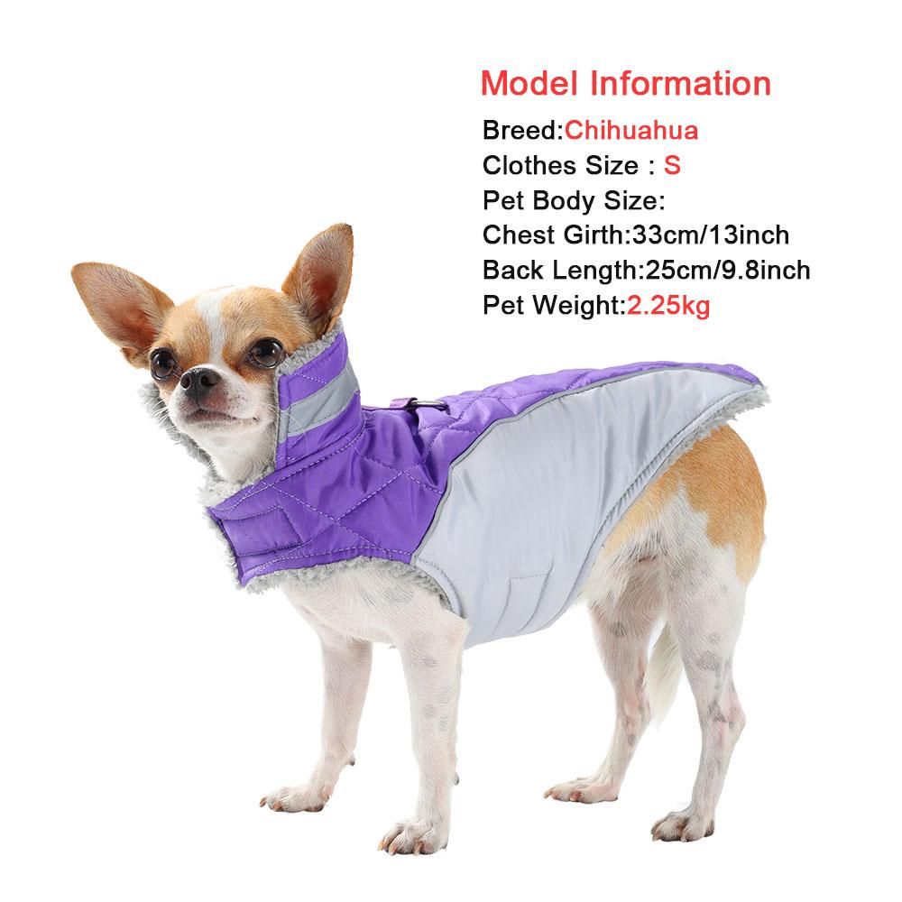 Warm Puppy Coat Thick Fleece Winter Jacket Clothes For Small Medium Dogs Cats Reflective Chihuahua Yorkie Costume Pet Outfits