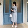 Women's Plus Size Short Sleeve Cotton T-Shirt Dress - Casual, Loose, Knee-Length, Slimming, Summer Wear, Maternity Friendly.