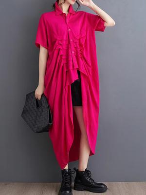 Asymmetric Single Breasted Dress HJF1231