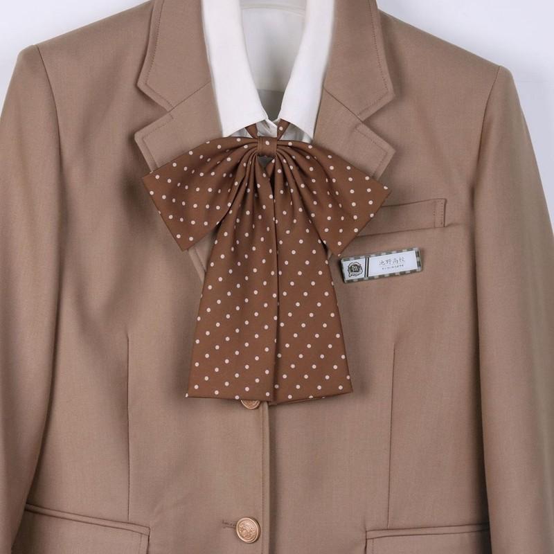 Childrens Polka Dot Collar Flower With Star Motif For Casual School Uniforms And Accessories Brown Polka Dot