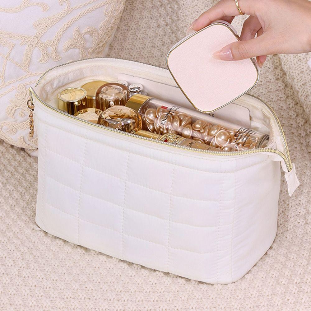 Solid Color Cosmetic Storage Bag Large Capacity Travel Toiletry Bag Sundries Organizer  Outdoor