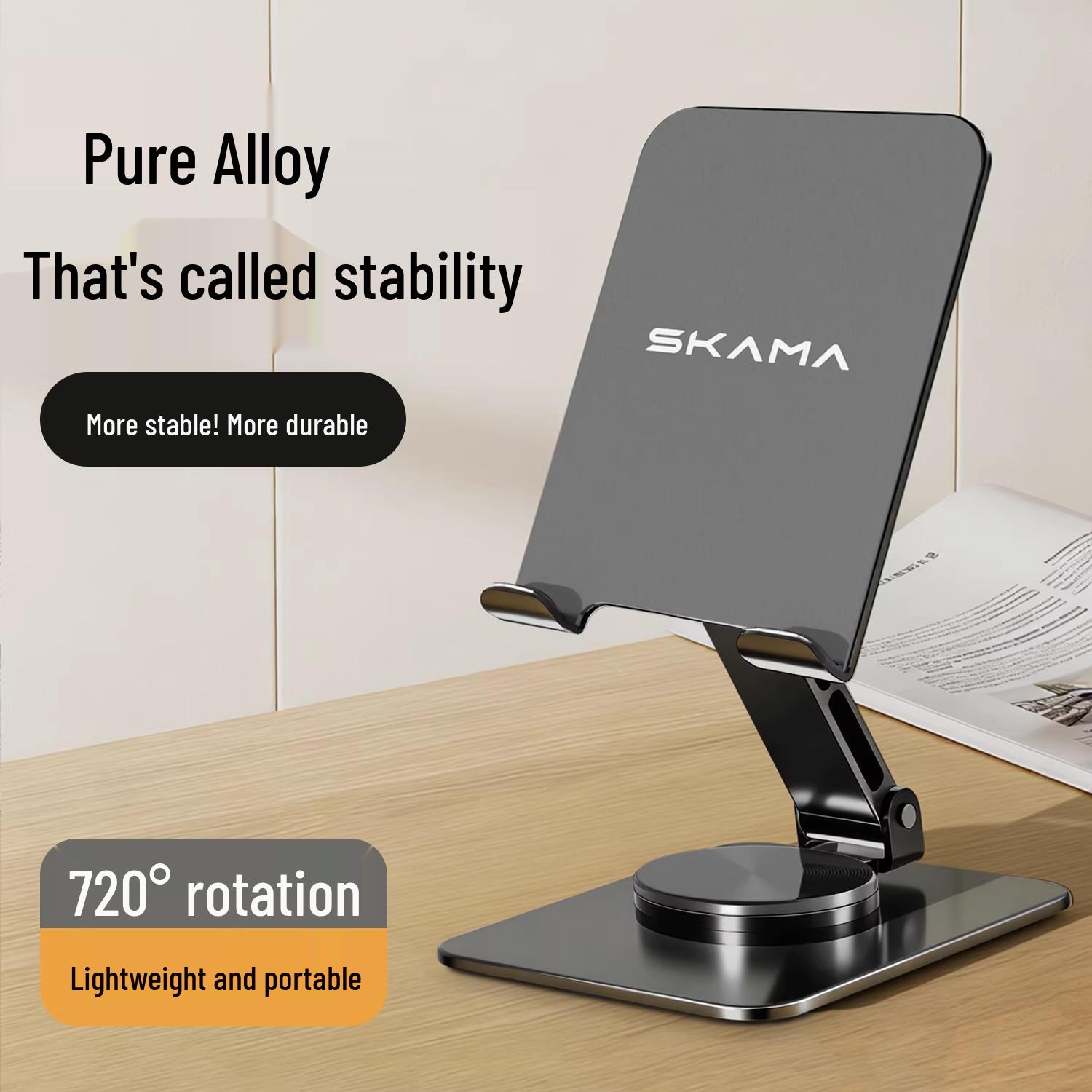 

All-Metal 360° Rotating Phone Holder Stand for Home & Live Streaming