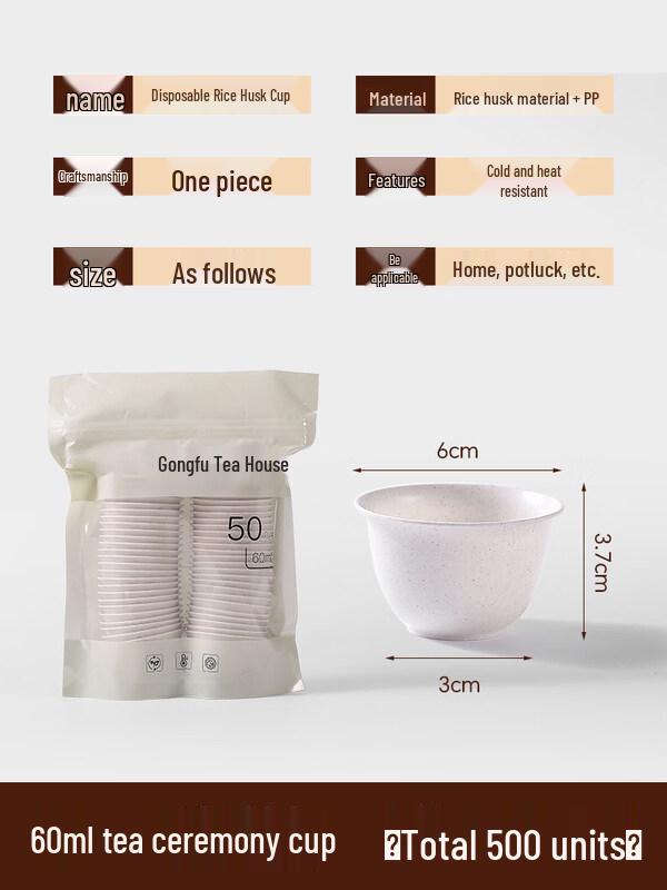 ZISIZ Eco-Friendly Rice Husk Teacup