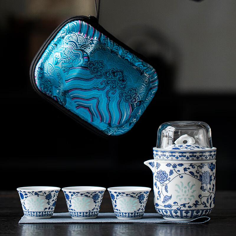 TANGFENG Portable Ceramic Travel Tea Set
