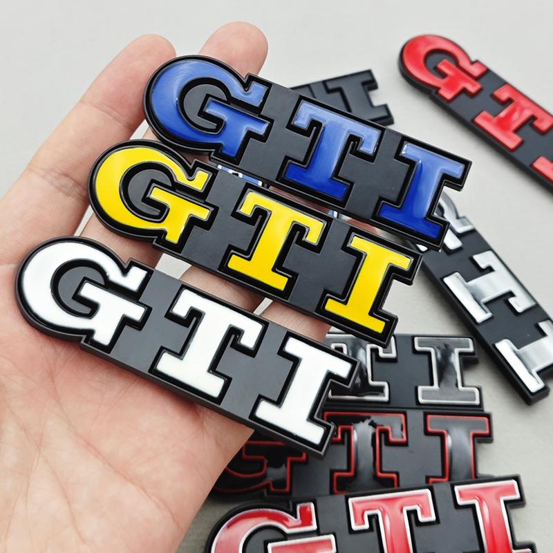 2026 New For VW VOLKSWAGEN 3D Metal Logo GTI Car Front Grille Badge Emblem For Volkswagen Polo Typ 9N3 6R AW Golf 4 5 6 8 MK3 MK