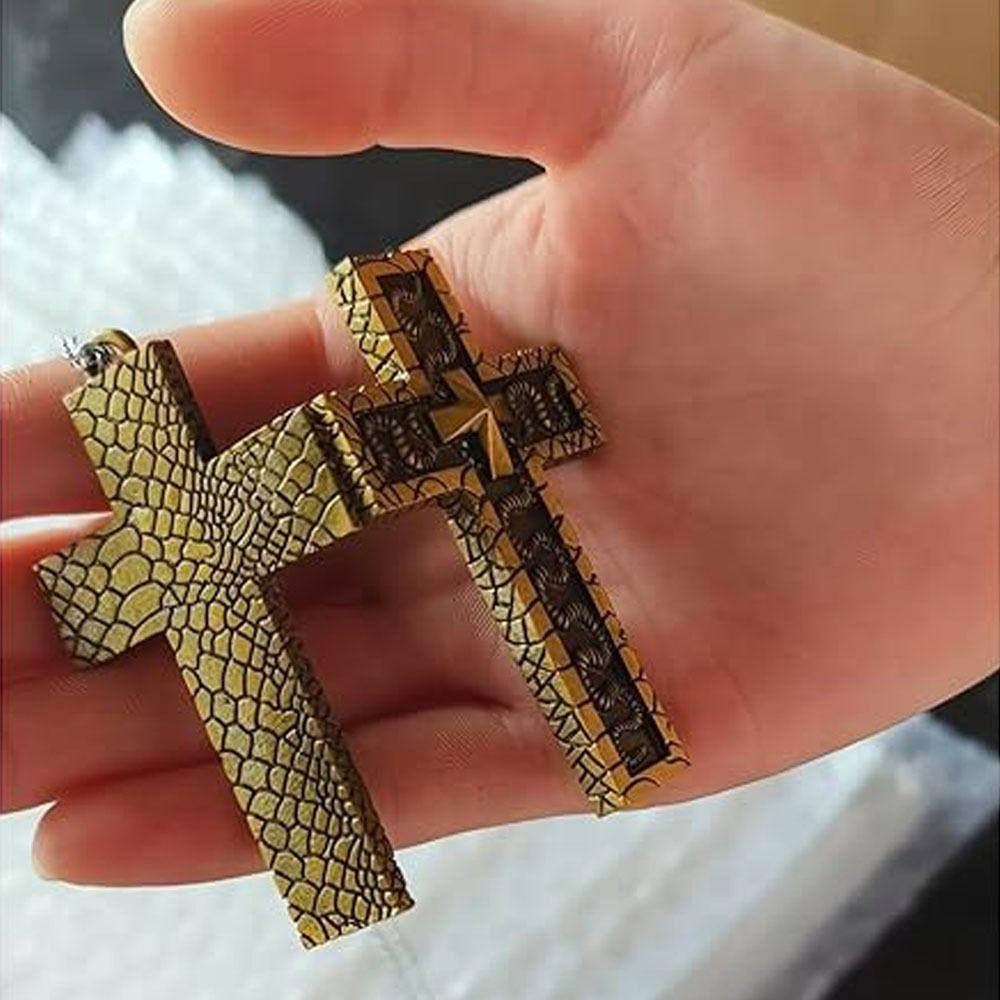 With Secret Compartment Cross Pendant Necklace Openable Charm Jewelry Chain Pendant Necklace