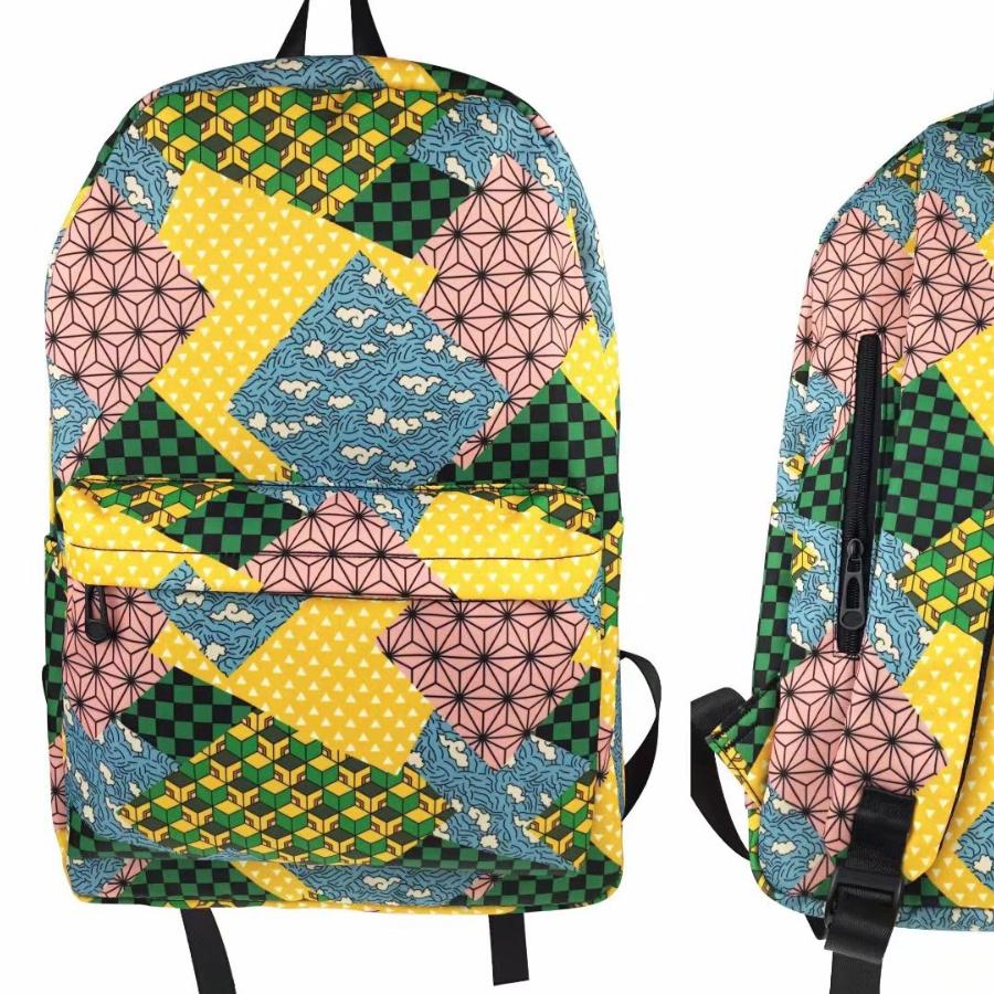 Japan cartoon comics Demon Slayer Fashionable and Unique Travel Backpack Student Shoulder Bag 0002 CLE