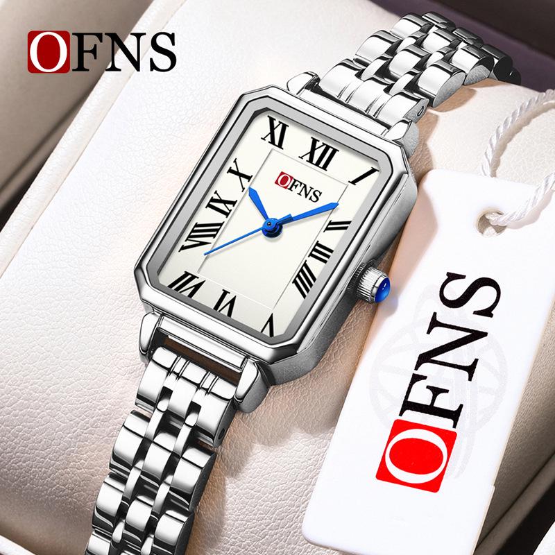 Oufanni Women's Retro Roman Numeral Waterproof Quartz Square Watch