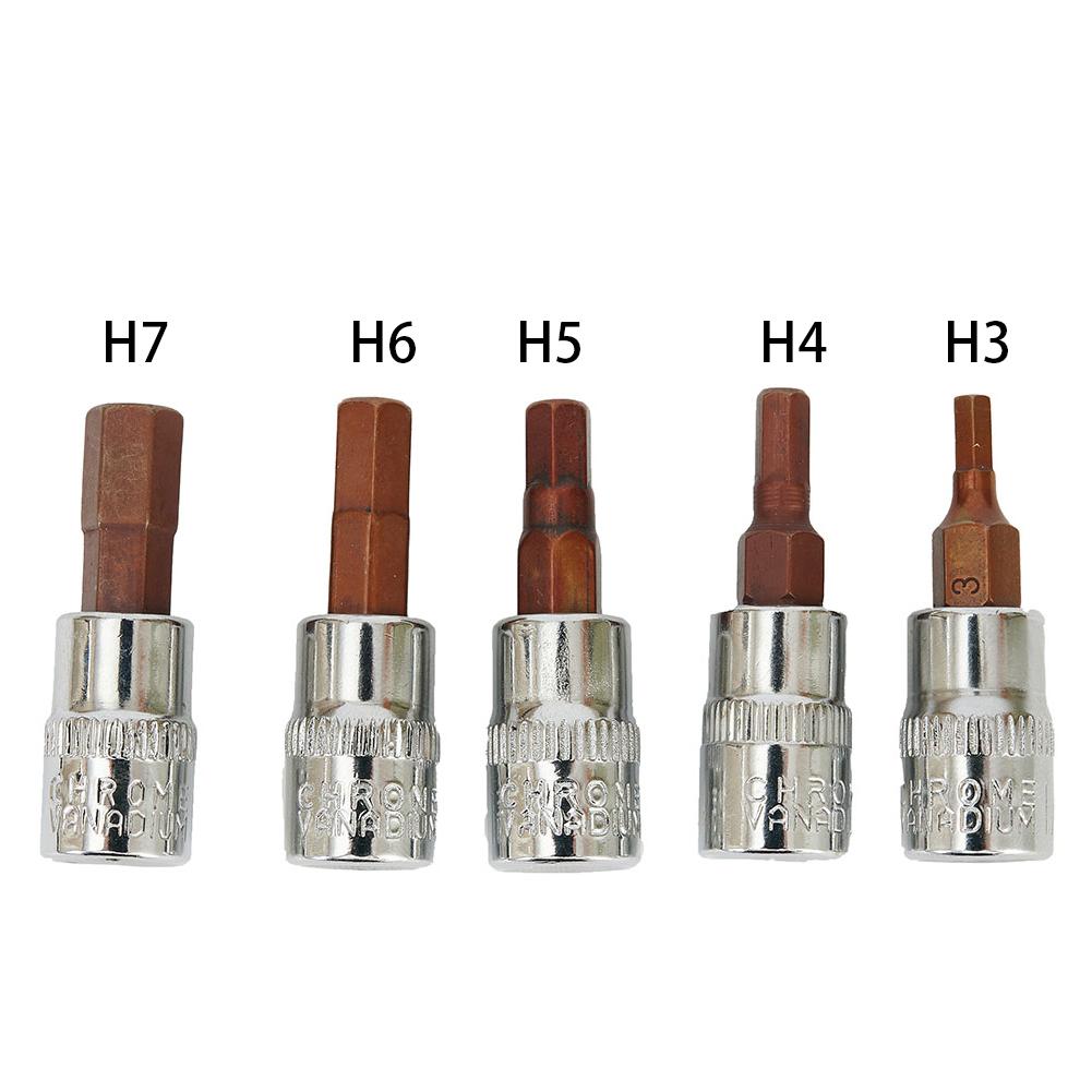 Hex Screw Driver Bits Tools, 5PCS 14 Inch Screwdriver Bit Socket Set, Chrome Vanadium Steel, Suitable for Most Situations