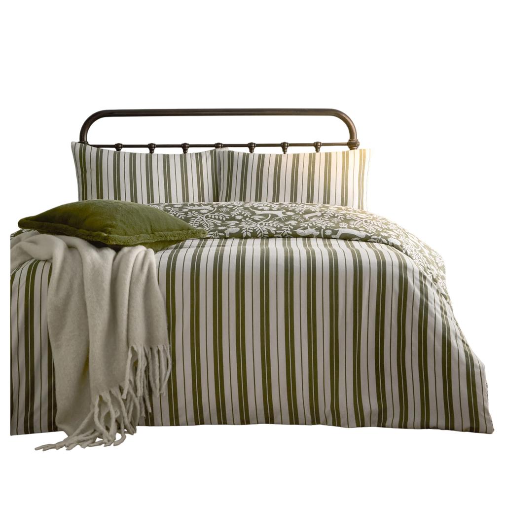 Furn Set husă pilotă bumbac periat reversibil Skandi Woodland