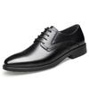 Old man head men's shoes new business casual dress leather shoes single shoes lace cowhide gentleman retro dress leather shoes