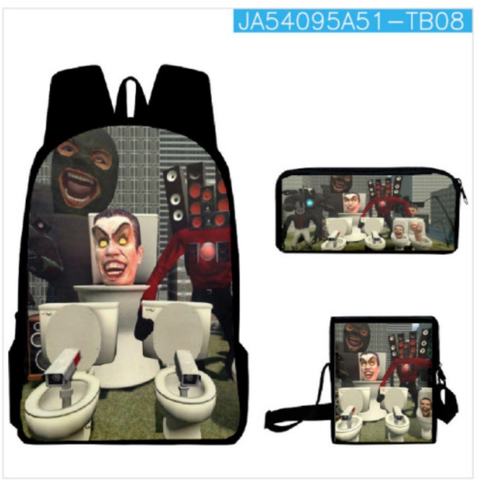 Peripheral Toilet Trend Ins Backpack European and American Retro School Bag Toilet Man Bag
