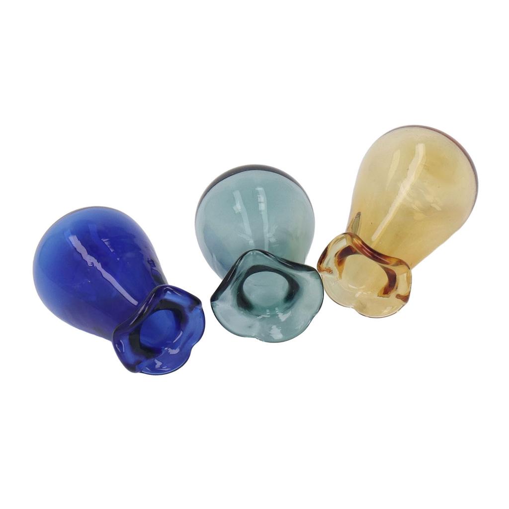 3pcs Dollhouse Glass Vase DIY Simulated Miniature Vase Dollhouse Landscape Decoration Accessories Type B