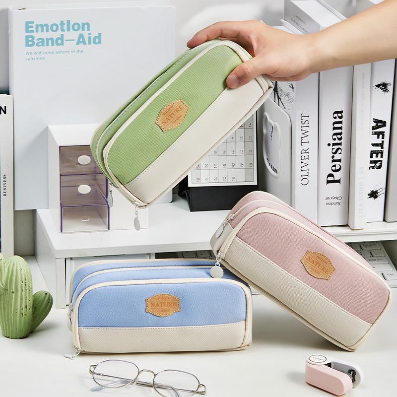 Große Kapazität Stifteetui in Unifarbe - Einfacher und beliebter Schreibwarenorganizer für Schüler