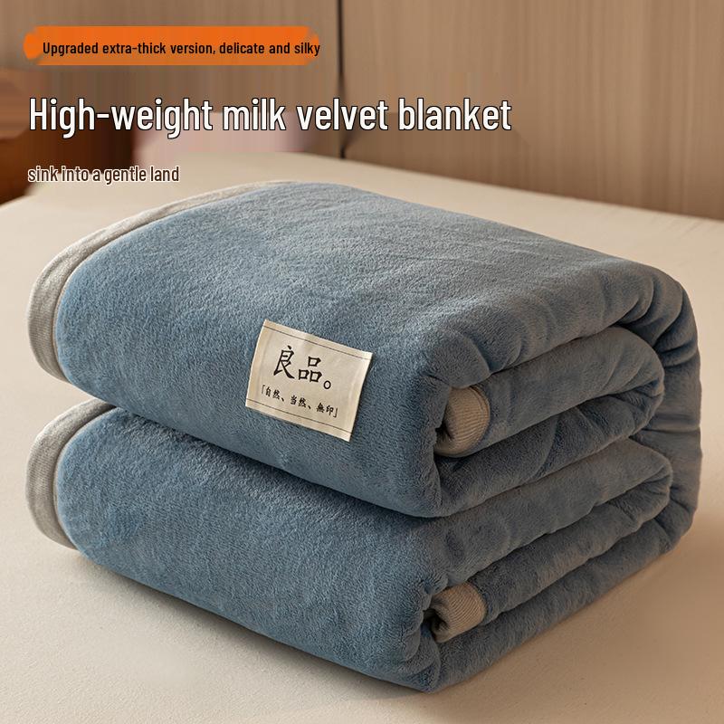 G5Z Velvet Milk Coral Fleece Throw Blanket - Office, Sofa, Nap, Winter Gift