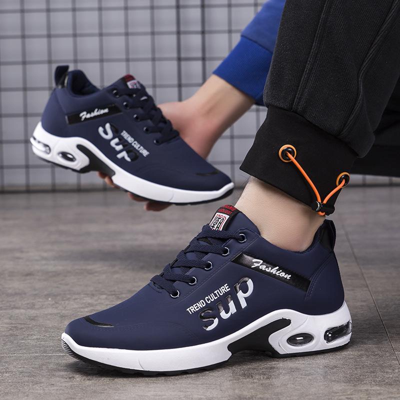 Herren Sportschuhe mit weicher Ledersohle und Lauf-Freizeitschuhe