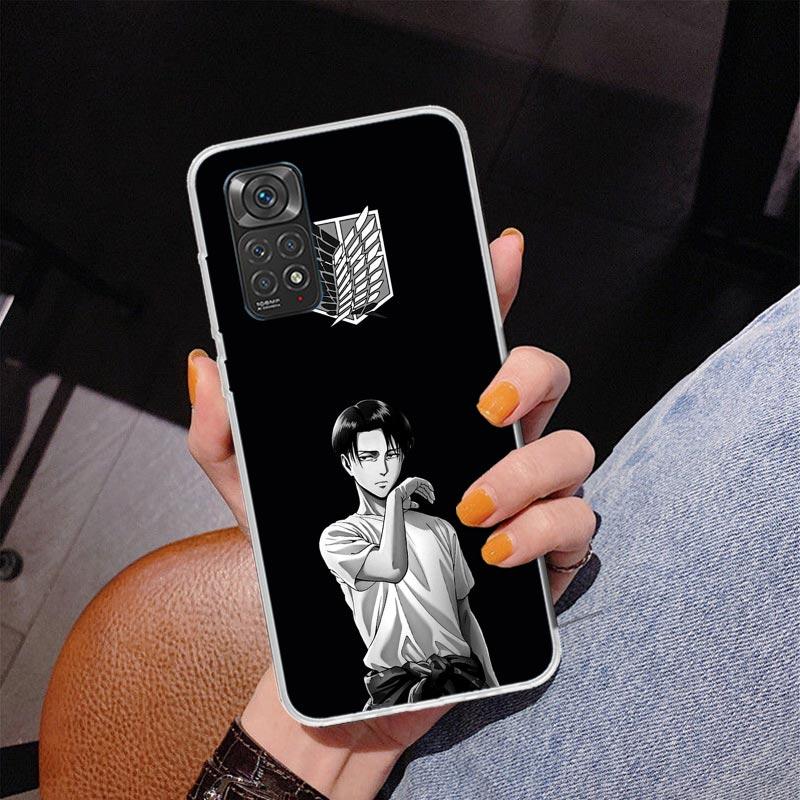 Attack Levi Phone Case For Xiaomi Redmi Note 15 14 13 12S 12 11 Pro Plus 14S 11S 11E 10 10S 11T 5G Personalized Cover Redmi Note