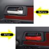 ABS Red Inner Door Handle Frame Cover Trim for Toyota FJ Curiser 07-21