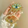 Luxury Rhinestone Devil Eyes Brooches For Women Character Pins Casual Party Accessories New Gifts Friends Decoration