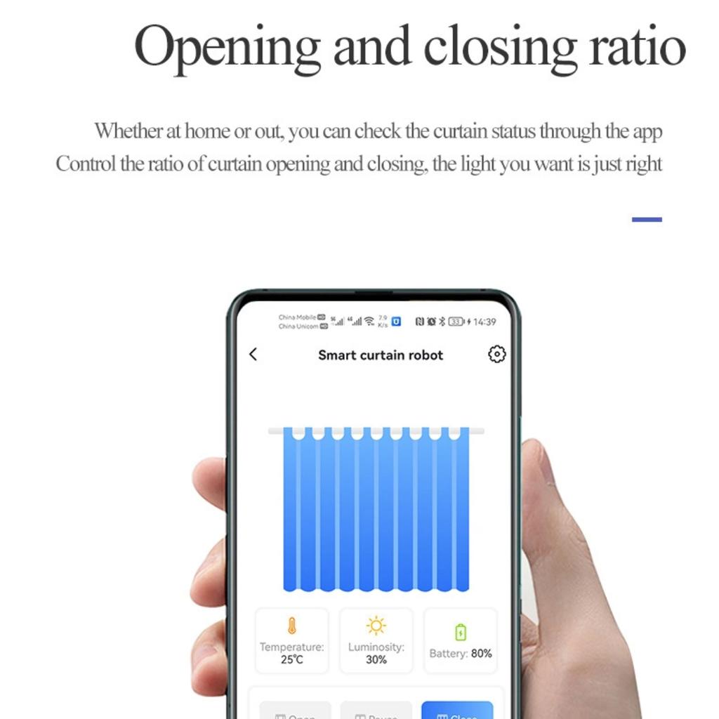 WiFi Curtain Robot, Smart Home Curtain Assistant, Remote-controlled Automatic Smart Electric Curtain Motor