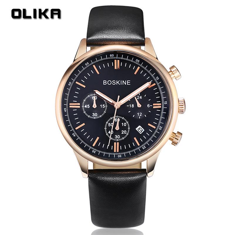 New Top Brand Business Men's Watch Multi-functional Sports Waterproof Quartz Watch Three-eye Six-pin Men's Watch