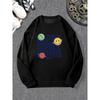 Men's Happy Smile Good Print Casual Crewneck Sweatshirt.