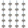 20 Pieces Stainless Steel Screw Cover Cap, 0.63"/16mm Diameter Mirror Decorative Screws with Caps Silver Mirror Screws Fasteners, Sign Advertising