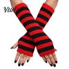 Knitted Arm Warmers for Women Striped Women, Fingerless Sleeves, Soft Comfortable Sleeves Typing Thermal Wrist Autumn Winter, Fashion Accessories