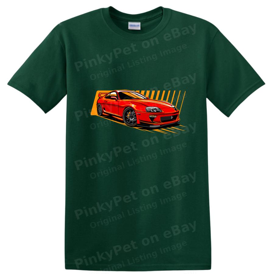 Red Sports Car Graphic T Shirt Cool Car Lover Tee Motor Enthusiast Automotive